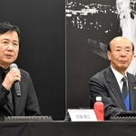 ブランドの展望を語るＯＴグループ社長の庄田良二氏（左）とアシックス会長の廣田康人氏＝東京都港区