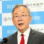 兵庫県内の経済団体や金融機関のトップらとの意見交換後、会見する日銀の田村直樹審議委員＝神戸市中央区、日銀神戸支店