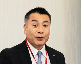 ＵＣＣジャパンの上島昌佐郎社長＝神戸市中央区港島中町６、ＵＣＣコーヒー博物館