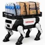 災害時用などを想定して川崎重工業が開発を進める四足歩行ロボットのイメージ（同社提供）