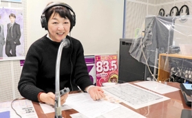 大槌町ＨＯＴリポートを担当する松本かのんさん＝宝塚市逆瀬川１
