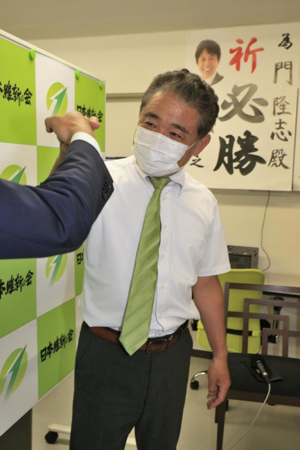 返り咲きを果たした門隆志氏＝宝塚市山本南２