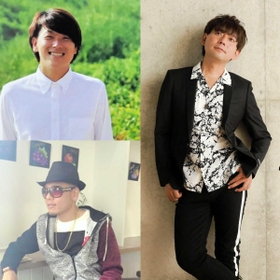 オンラインのチャリティーライブを実施する蛸癖喜群の（右から右回りに）ＴＯＵＭＡさん、ダンプおやじＢＯＹさん、フルヤトモヒロさん（ＴＯＵＭＡさん提供）