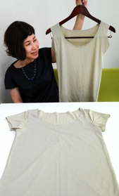 乳首の透けや汗染みに悩む男性のために開発された「助っ人らん」＝アンドール