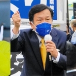 右から自民党総裁の岸田文雄首相、立憲民主党の枝野幸男代表、日本維新の会の吉村洋文副代表