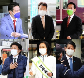 （左上から時計回りに）桜井周氏、大串正樹氏、市村浩一郎氏、山田賢司氏、三木圭恵氏、中野洋昌氏