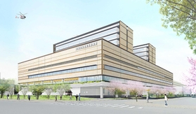 新病院の外観イメージ（県提供）