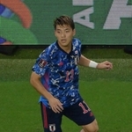 サッカーＷ杯最終予選で日本代表としてプレーする堂安律選手＝パナソニックスタジアム吹田