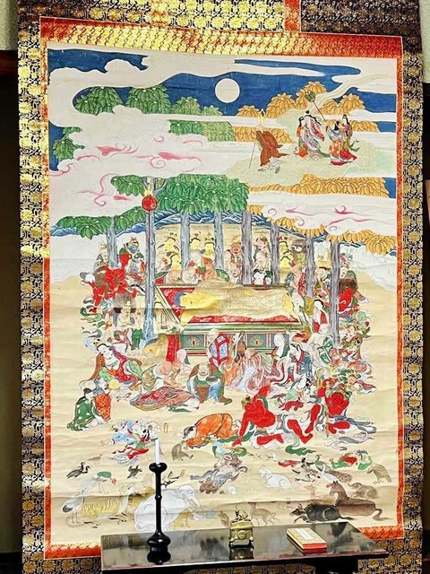釈迦入滅描いた涅槃図公開 川西・徳林寺で15日まで | 阪神