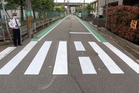 二時間ほどで補修完了＝西宮市上大市４