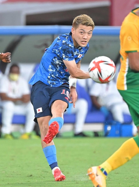 Ｕ-２４日本代表・堂安律＝２０２１年７月２２日、味の素スタジアム