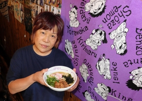 尾浜うどんを生み出した女将の弥七さん＝尼崎市尾浜町３
