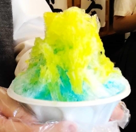 高校生たちが考案したオリジナルかき氷の一部（提供）