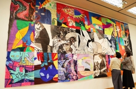 共同制作作品「Ｎｅｗゲルニカ」＝西宮市立市民ギャラリー