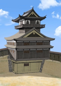 有岡城天主復元画（富永商太さん画・千田嘉博さん監修）
