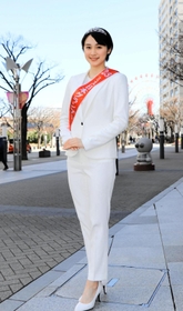 ミス日本グランプリに輝いた芦屋市出身で関西学院大の吉岡恵麻さん＝神戸市中央区東川崎町１
