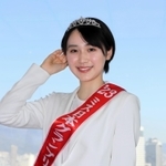 ミス日本グランプリに輝いた芦屋市出身で関西学院大の吉岡恵麻さん＝神戸市中央区東川崎町１