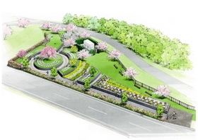 宝塚すみれ墓苑に開設される樹木葬式墓所のイメージ図（宝塚市提供）