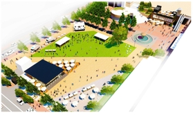 中央公園のリニューアルイメージ図（尼崎市提供）