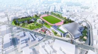 西宮中央運動公園の再整備イメージ（西宮市提供）