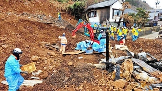 宝塚市消防本部の隊員が安否不明者を捜索した土砂災害現場＝石川県輪島市（提供）
