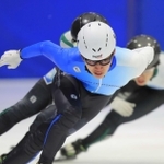 ショートトラックで頭角を現すシュゼット・ホールディングスの松林佑倭選手＝西宮市鳴尾浜１、ひょうご西宮アイスアリーナ（撮影・吉田敦史）