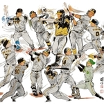 ３８年ぶりの日本一を成し遂げた打撃陣のイラスト