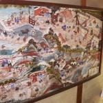 明治時代に氏子が奉納した絵図。琴浦から海水を運び、京都の邸宅で塩を焼かせる様子が描かれている＝尼崎市琴浦町、琴浦神社