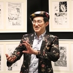 自身の作品や手塚治虫さんについて語る島本和彦さん＝宝塚市武庫川町、手塚治虫記念館