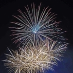 夜空を彩った昨年の猪名川花火大会の様子＝川西市加茂６から