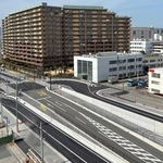 ２３日に開通する都市計画道路「園田西武庫線」の御園工区＝尼崎市塚口本町６（県西宮土木事務所提供）