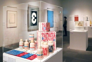 新たに収蔵された奥田善巳さんの資料や作品などが並ぶ会場＝西宮市中浜町