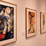 懐かしのポスターが並ぶ＝西宮市中浜町、西宮市大谷記念美術館