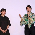 研究所や企業で働く立場からネイチャーポジティブについて語る田井梨絵さん（右）と山仲奈実さん＝西宮市岡田山