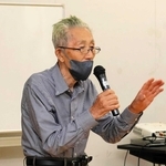 自身の体験談を語る安田冲一郎さん＝西宮市浜脇町