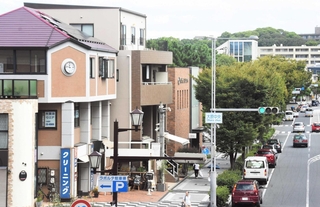 ５年連続で住宅地の県内最高価格を記録したＪＲ芦屋駅北側周辺＝芦屋市大原町