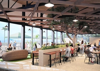 レストランの内観イメージ（鳴尾浜リトリートパークグループ提供）