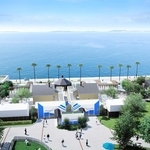 整備される「リトパ鳴尾浜」の温泉・スパ施設の外観イメージ（鳴尾浜リトリートパークグループ提供）