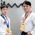 伊丹のブラジリアン柔術家・田中さん、世界大会優勝を報告　弟子の西山さんは全国V　市役所訪問
