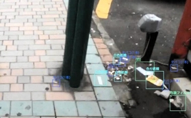 路上のゴミを自動で識別する分布調査サービス「タカノメ」の映像（ピリカ提供