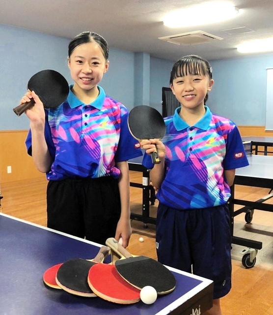 近畿中学総体に臨む（左から）中川灯さんと朝生結夢さん（提供写真）