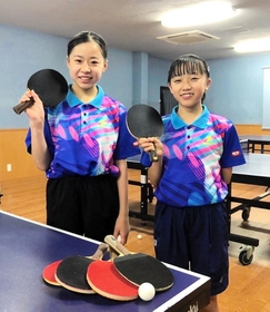 近畿中学総体に臨む（左から）中川灯さんと朝生結夢さん（提供写真）
