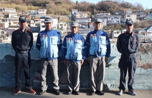 飾磨消防署家島出張所に勤務する職員たち