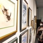 原画や描き下ろし作品などの展示＝姫路文学館