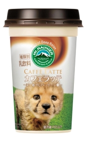 姫センの「しばふ」ちゃんをパッケージにあしらったマウントレーニア（森永乳業提供）