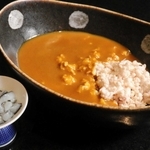 白米の代わりにサラダチキンを使った「瓢亭サラダチキンカレー」＝姫路市西二階町