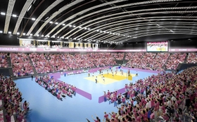 新体育館のメインアリーナのイメージ（姫路市提供）