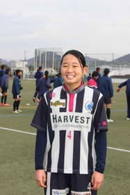 姫路女学院高校の原田愛主将＝姫路市花田町加納原田