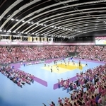 新体育館のメインアリーナのイメージ（姫路市提供）