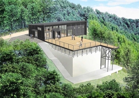 愛称を募集している書写山上展望デッキの完成予想図（神姫バス提供）